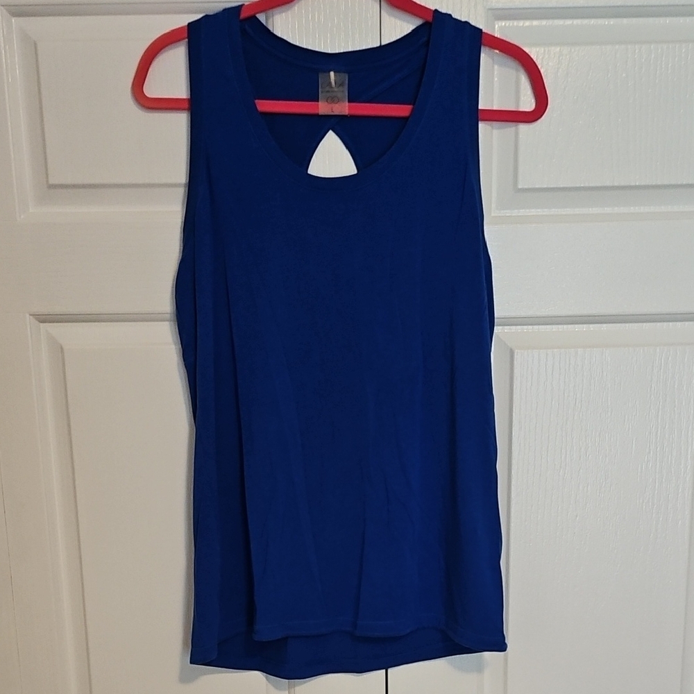 CALIA by Carrie Underwood Blue Cut Out Tank Top